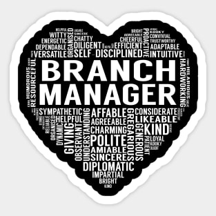 Branch Manager Heart Sticker